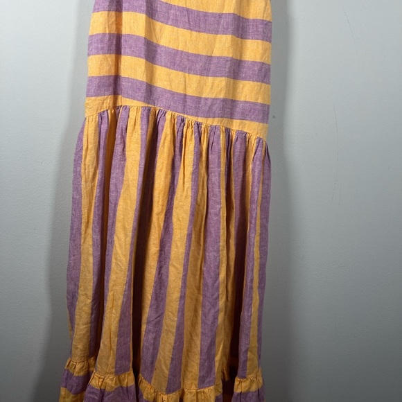 Anthropologie Grommet Halter Maxi Dress Striped Strappy Tie Back Medium - Picture 5 of 10